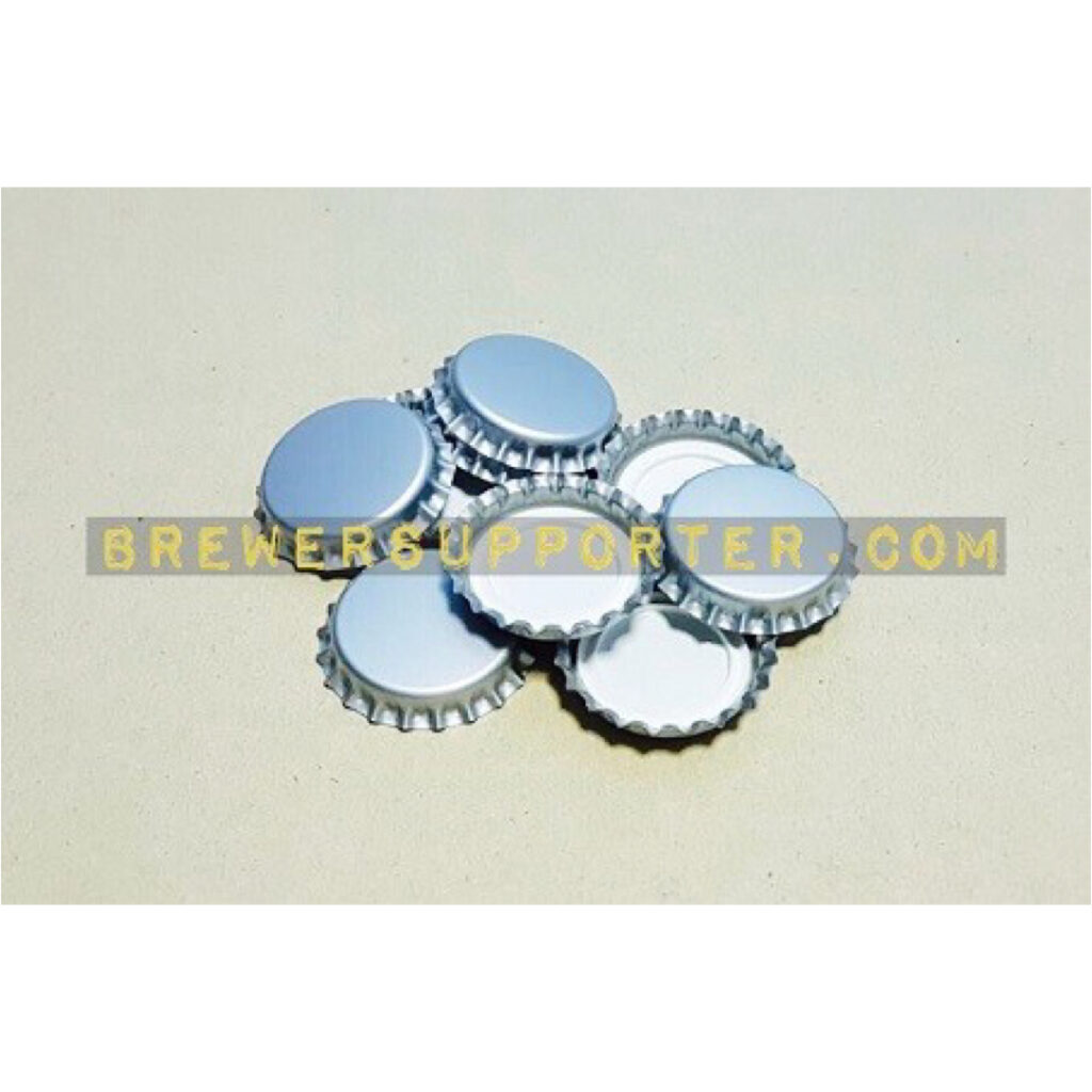 Silver Bottle Cap 100 pcs - BrewerSupporter