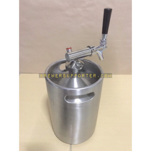 5L growler with gas post 1 (Snap tap)